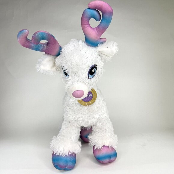 Build-A-Bear Glisten Reindeer White Sparkle Glitter 2017 Plush Stuffed BAB 18" - Picture 7 of 12